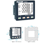 Three Phase Multi-function Smart Meter ME337 RS485 Rogowski coil LCD Digital Power Energy Panel meter