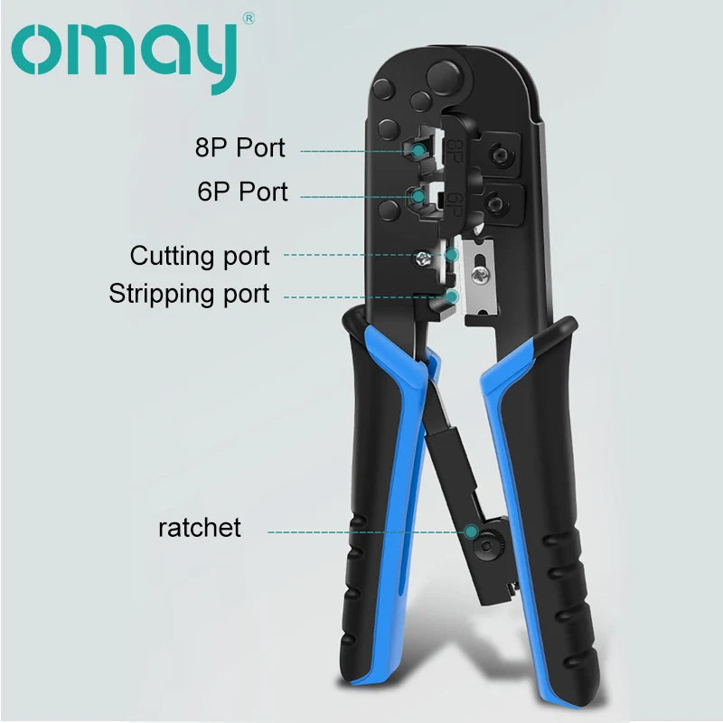 RJ45 Crimper RJ11  Tool Ethernet Network LAN Cable  Cutter Stripper Plier for 6P 8P RJ11 RJ12 Network Plier