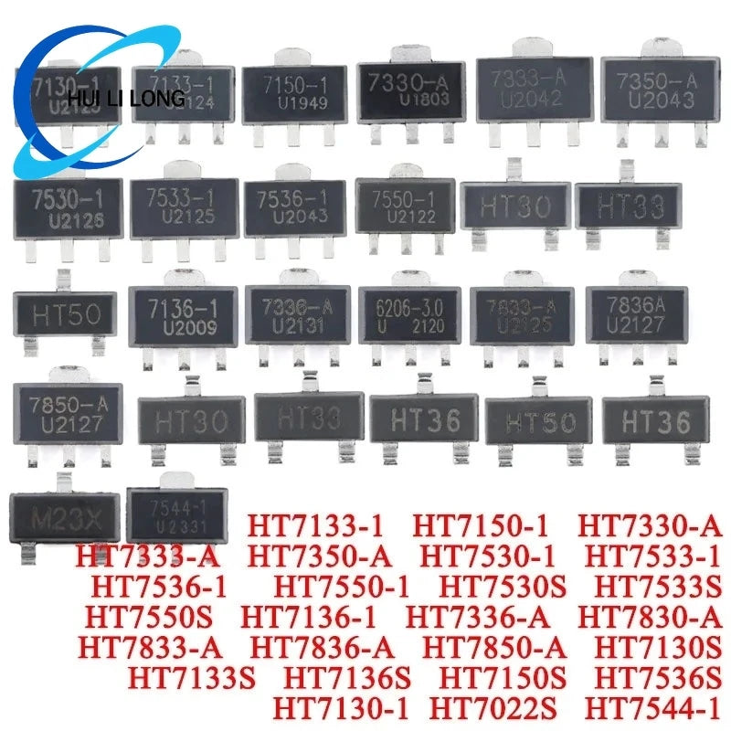 10-100Pcs HT7130 7133 7150 7330 7333 7350 7530 7533 7536 7550 HT30 HT33 HT50 7136 7336 7833 7850 HT36 LDO Low Dropout Regulator