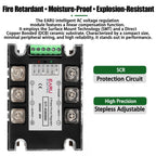 Three Phase AC Voltage Regulating Module Power Regulator Thyristor 380V Solid State Relay Dimming 25A-400A Potentiometer Control