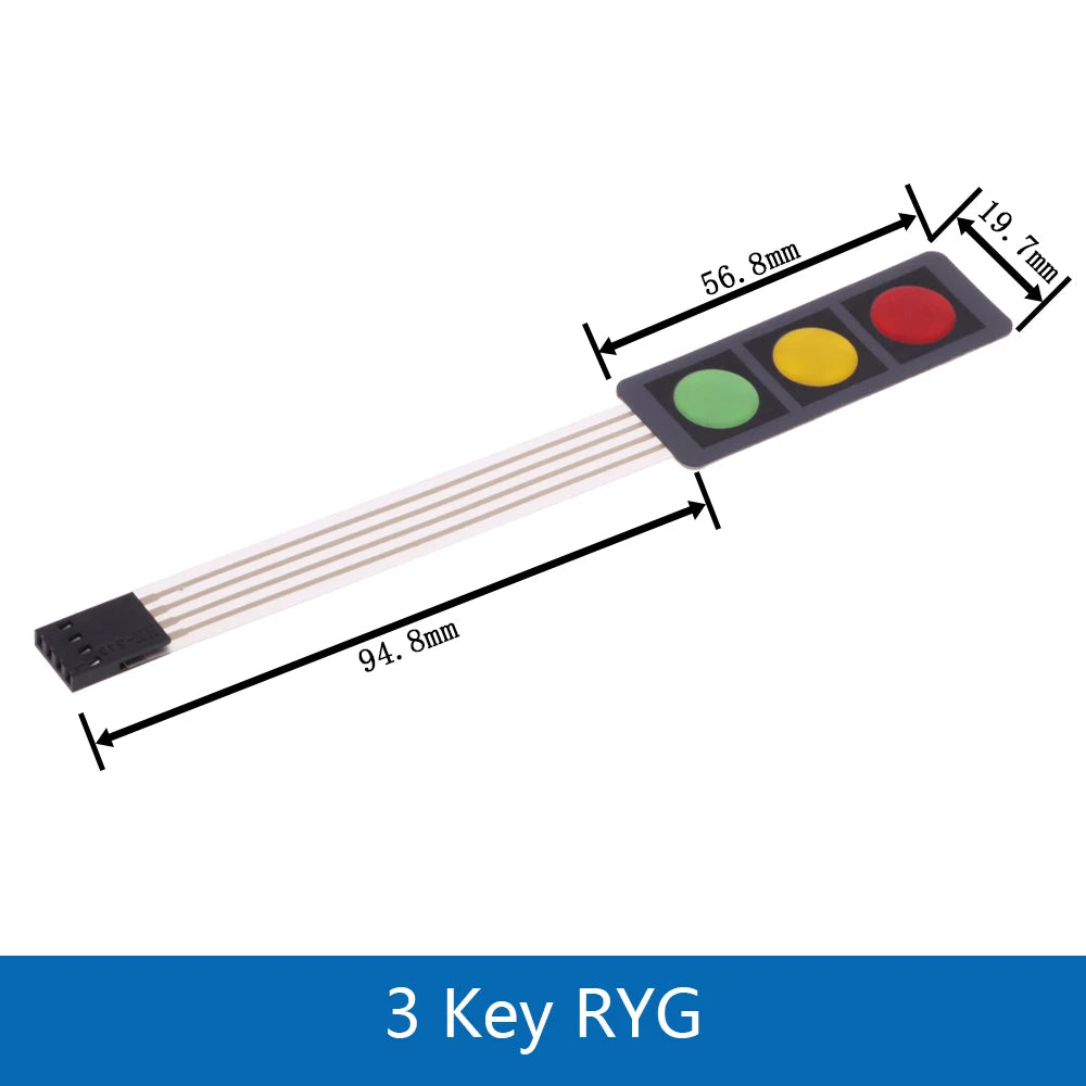 1 2 3 4 5 6 7 8 Key Button Membrane Switch Matrix Array Keyboard Keypad Control Panel Pad DIY Kit For Arduino Smart Car