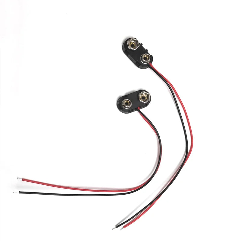 2/5/10pcs 9V Battery Connector with Hard Plastic Shell Suitable I/T Type Battery Snap Connector clip Lead Wires holder