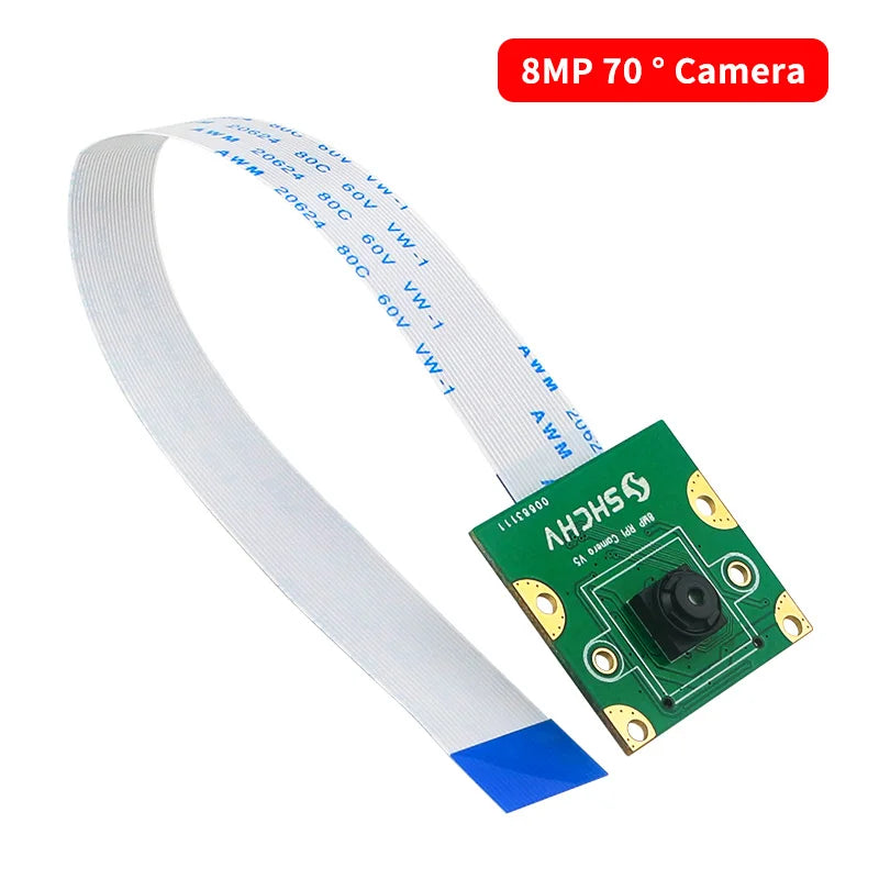 Raspberry Pi 5 Camera 8MP 1080P OV5647 Camera Webcam with 15cm Flexible Flat Cable Optional 77° 130° 200° for Raspberry Pi 5