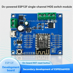 AT59 ESP8266 WIFI Single Relay MOS Switch Control Module ESP-12F Development Board Support DC 5-80V and USB Port Power Supply
