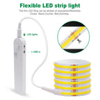 3MM 5MM 8MM COB LED Light Strip 5V 320LEDs PIR Motion Sensor Flexible Night Light USB/AAA Battery Powered Tape 3000K 4000K 6000K