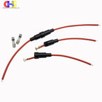 5PCS 20AWG/22AWG Wire Cable 5*20mm Glass Fuse Holder With 5x20MM 250V 0.2A 0.5A 1A 2A 3A 5A 6A 7A 8A 10A 15A Tube Glass Fuses