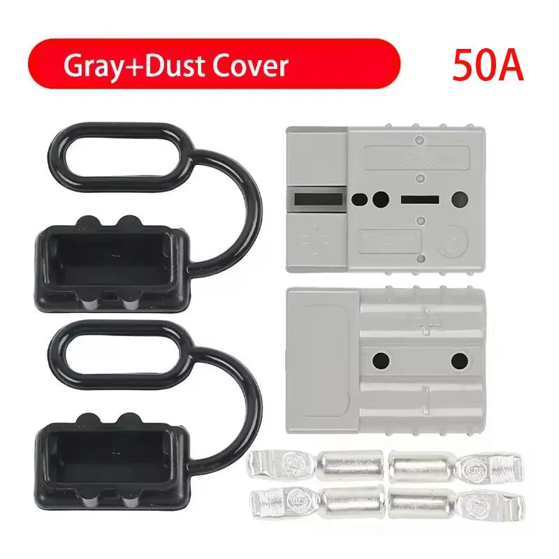 50A 120A 175A 350A  Anderson Connector Plug 2P 600V Quick Connect Battery Cable for Electric Forklift EV Car Power System