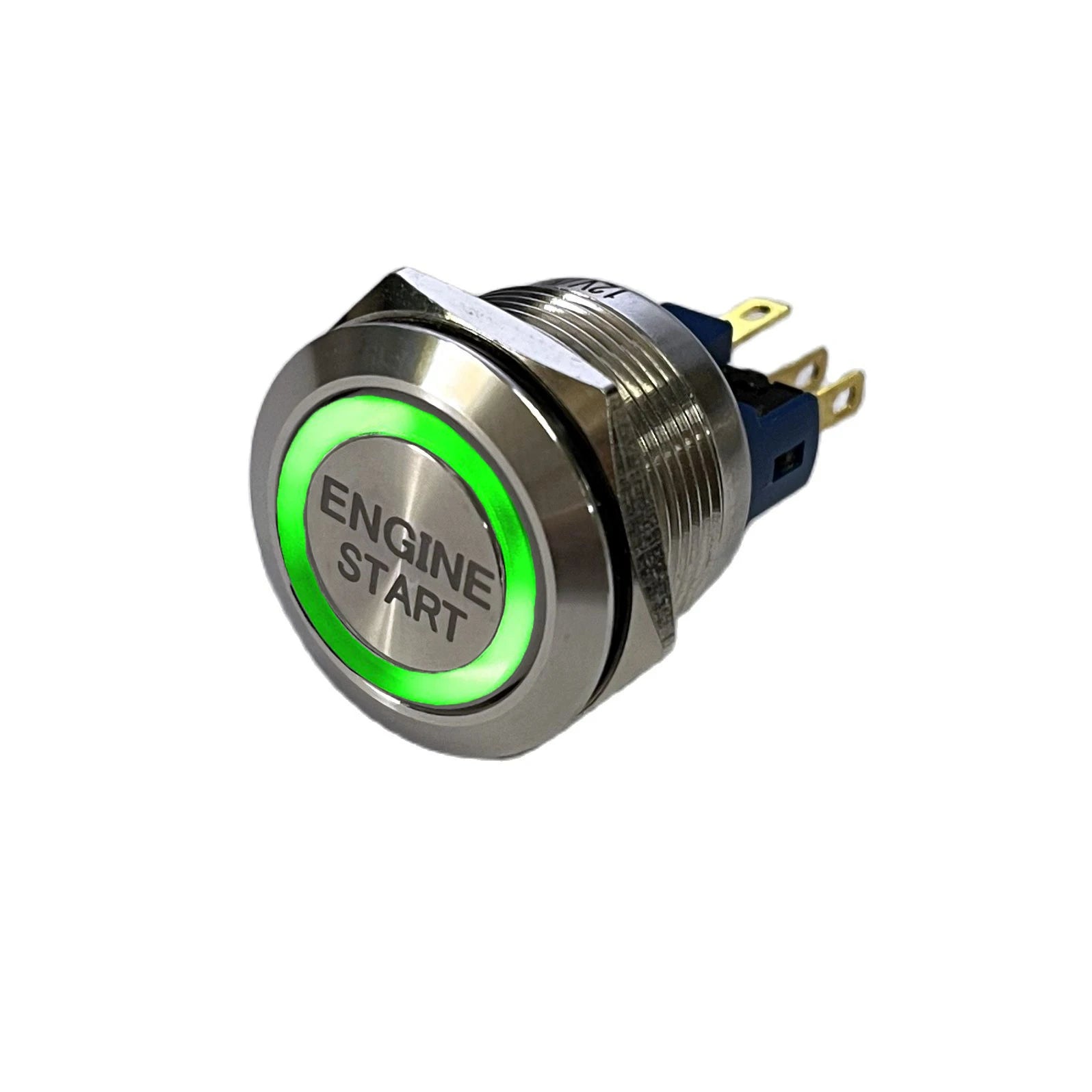 19mm 22mm 25mm 30mm Laser 'ENGINE START STOP' Engine Button ON OFF Ring Illuminated Momentary Push Button Switch+CE+RoHS