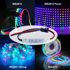 SP002E Mini 3-Key 3PIN/4PIN LED Controller DC5V-24V for RGBIC WS2811 WS2812 WS2813 WS2815 Individually Addressable LED Strip