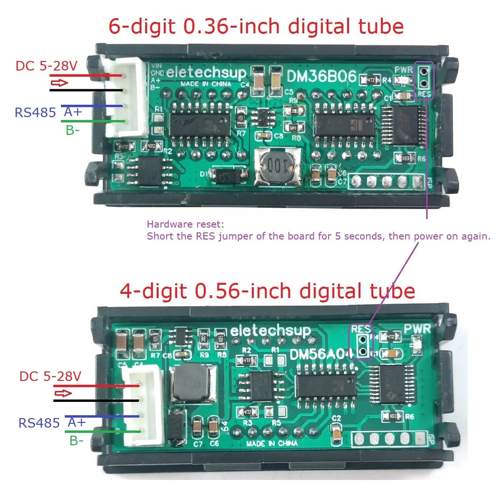DC 5V 12V 24V RS485 Digital Tube Characters LED Display Module Modbus RTU for PLC Configuration Software Configuration Software