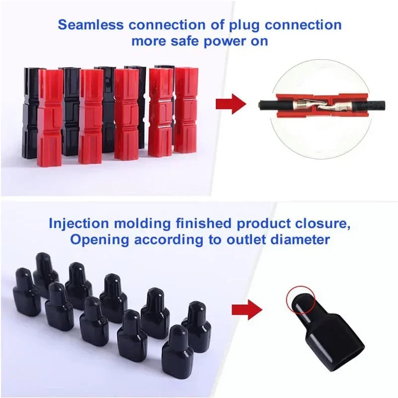 Electric Equipments15A/30A/45A Amp Plug 600V for Anderson Powerpole Connector with Rubber Dust Cover Sleeves Terminal Waterproof