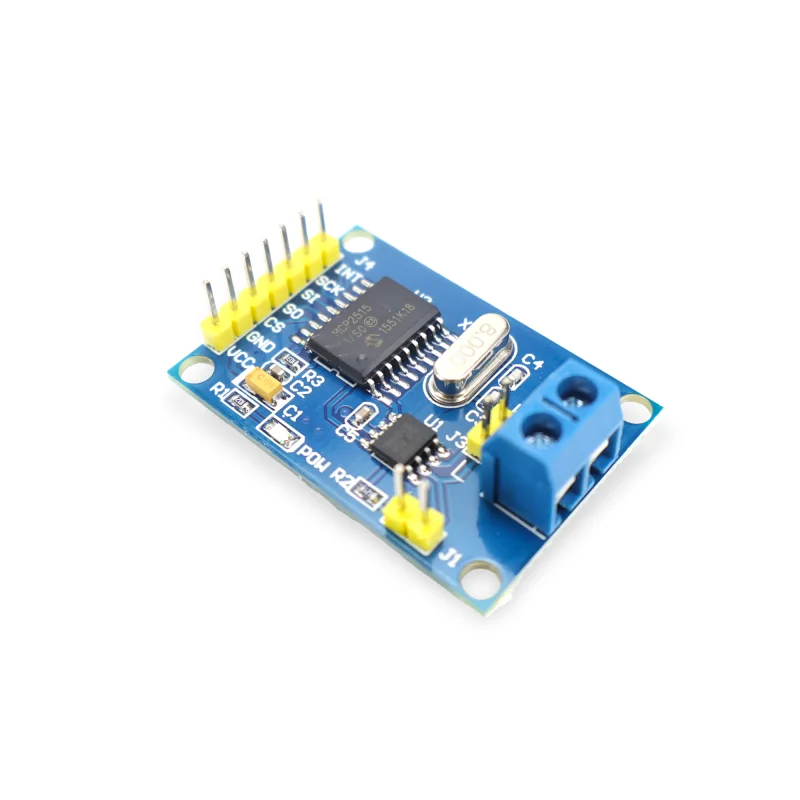 1pcsMCP2515 CAN Bus Module TJA1050 Receiver SPI Interface Industrial Grade 120Ω Resistor 1Mb/s for Arduino Automotive Diagnostic