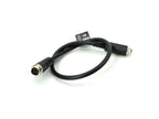 MINI DIN 6 Pin to GX12 4 Pin Straight Male Injection Cable, 22AWG PVC, 30cm, Black