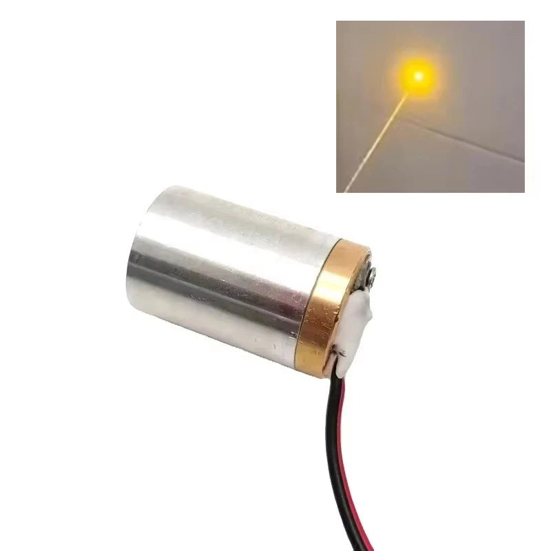 585nm 589nm 10mW/20mW Yellow Focus Dot Laser Module DPSS DIY Flashlight Stage Woodwork Equipment Lighting