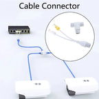 2-in-1 POE Splitter Three-Way RJ45 Connector for Security Camera Installation ,Networks Monitoring System