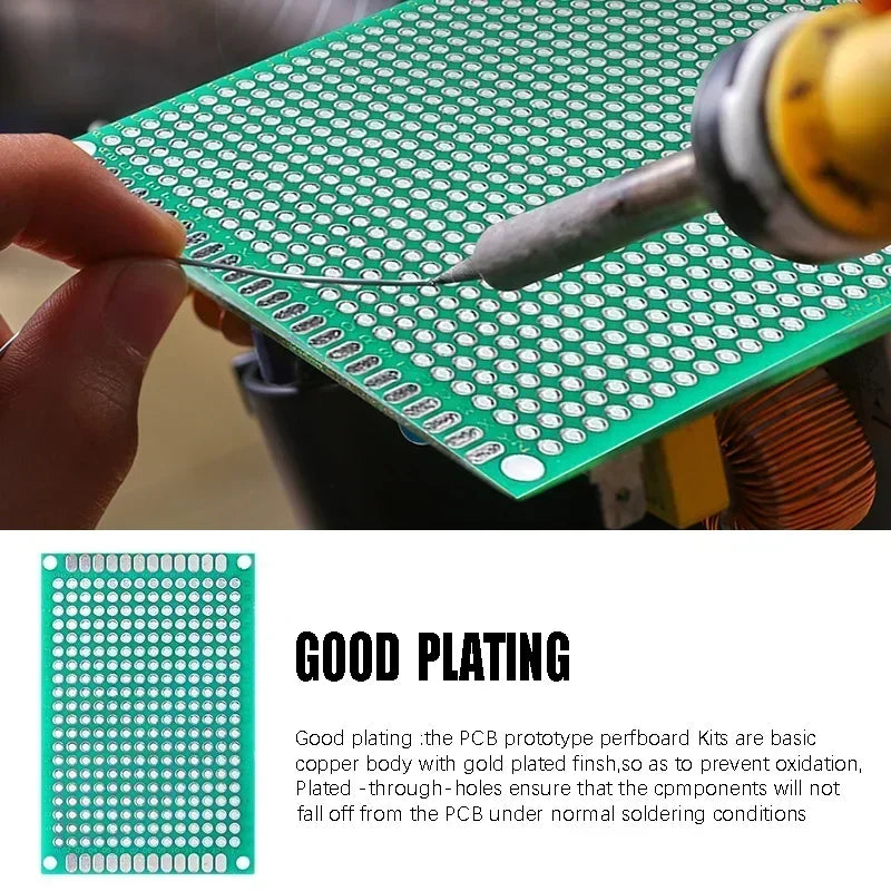 4PCS-40PCS Universal PCB Prototype Board Green Double Sided 2x8 3x7 4x6 5x7 7x9CM Protoboard Breadboard DIY Electronic Kit