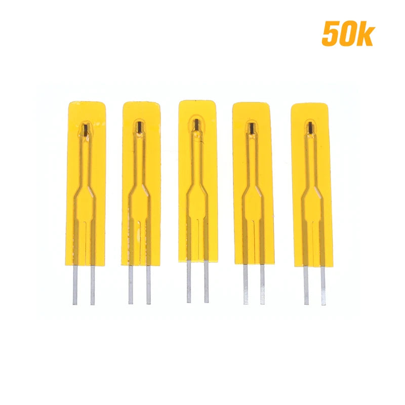5pcs NTC Thin Film Thermistor 2.5cm 3380 10K 50K 100K MF5B SMD 1%, Temperature Sensor For Electronics