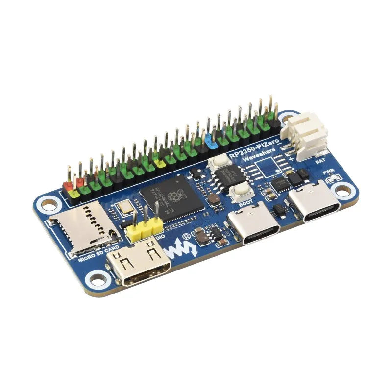 Waveshare RP2350 PiZero Development Board, Based on RP2350B Dual Core Processor, Compatible with Raspberry Pi 40PIN GPIO Interfa