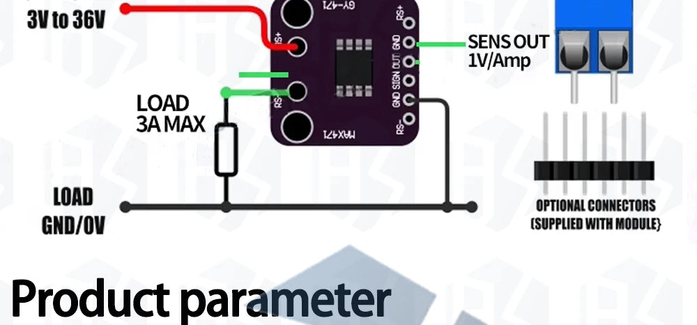 INA219 GY-169 GY-471 MAX471 3A Current Sensor Module Consume Current Detection Module for Arduino DC 0 -30V