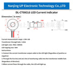 NJXSE Led Current Indicator 5A 20A 30A 50A 100A CT AC Signal Monitor Light Factory Price Current Transformer with Led Indicator