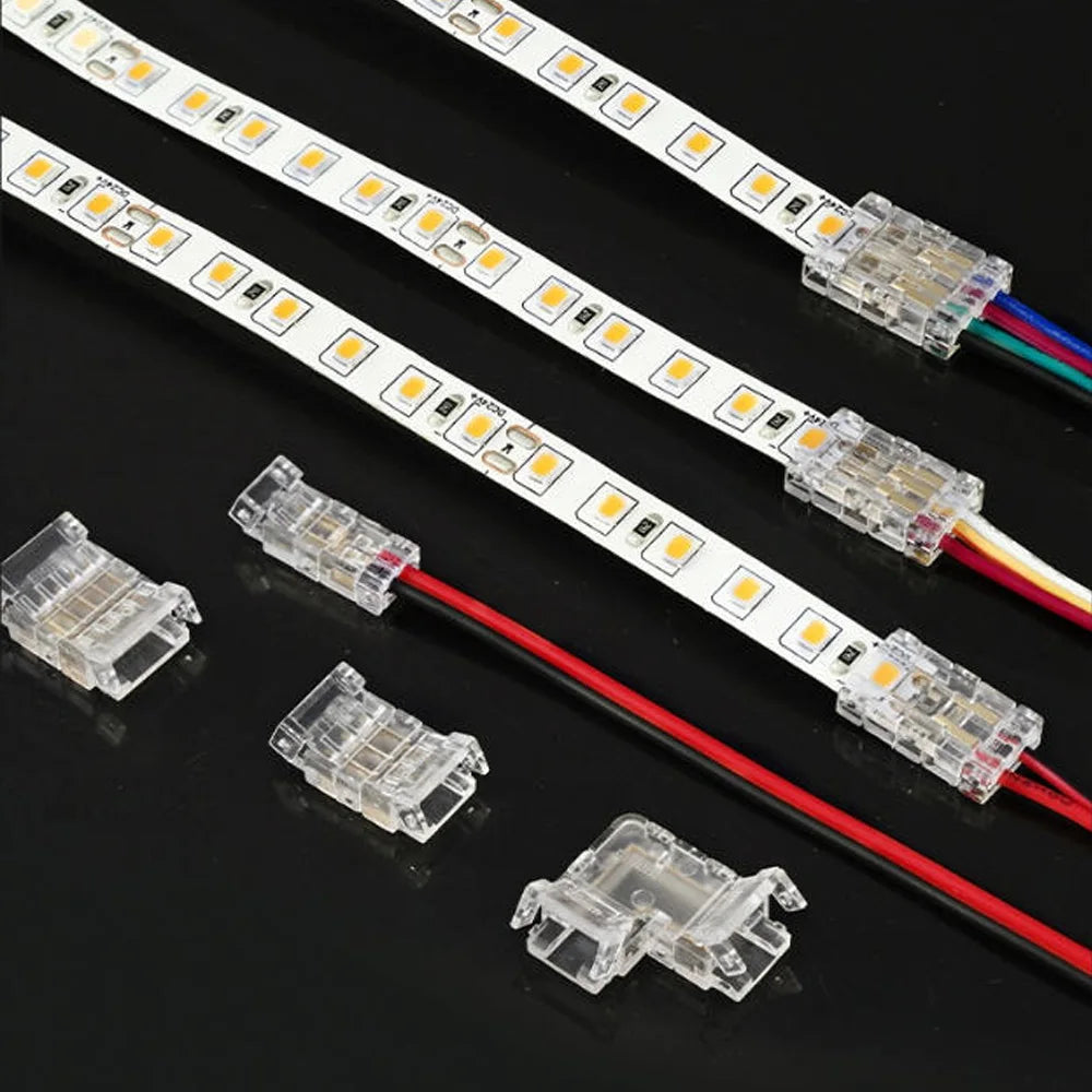 SMD Crystal Joint 2 3 4 5Pin LED Wire Connectors Solderless For 5mm 8mm 10mm Quick Terminal Block Strip Light Wire Connection