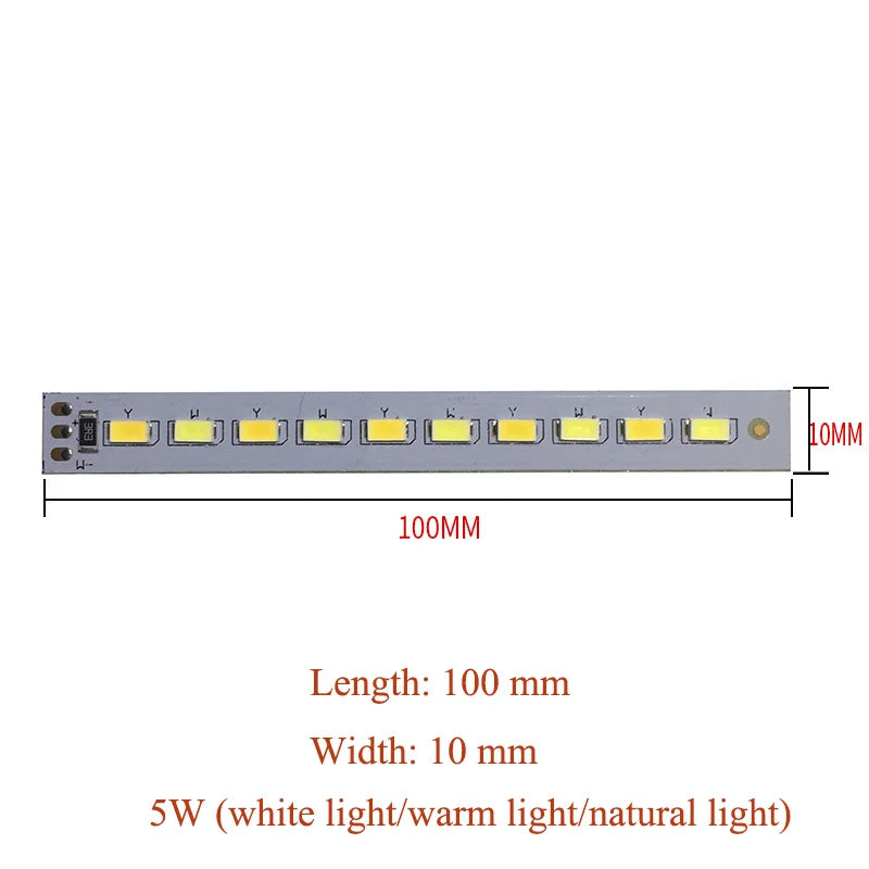DC5V Dimmable LED Chip 5W-30W Surface Light Source SMD 5730 LED Light Beads DIY Tricolor Adjustable LED Bulb White Warm White