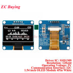 1.54 inch OLED Module 1.54” Display LCD Screen Resolution 12864 128x64 SSD1309 Driver Blue White Yellow 4Pin/7Pin IIC Interface