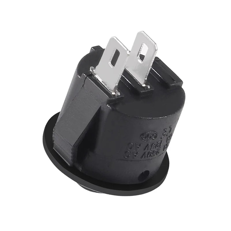 5/20pcs Round Rocker Power Switch 6A 250V 2 Pin 2 Position ON OFF Boat Toggle Switches SPST Black Button Mini Round