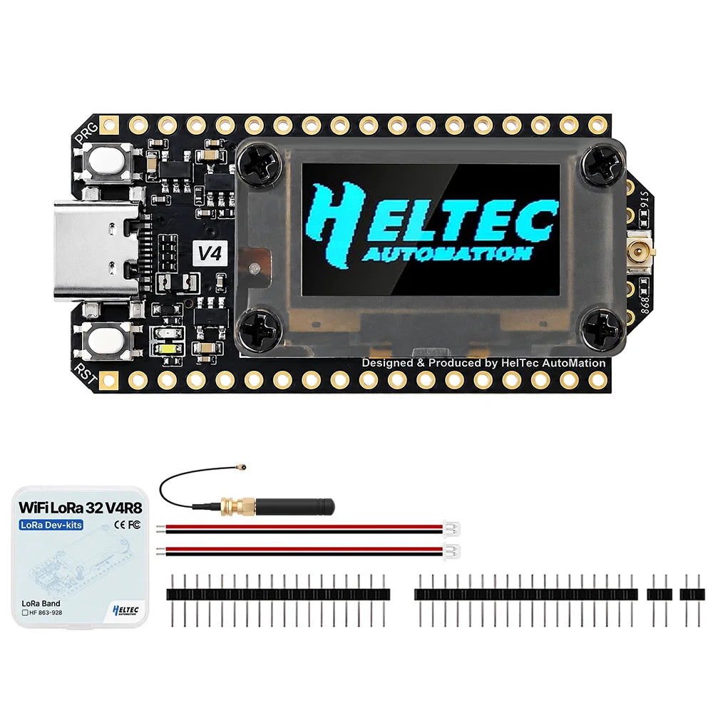 Heltec V4.3.1 WiFi LoRa 32 V4 R8 Meshcore Meshtastic GPS SX1262 0.96inch OLED Solar Powered Mesh Network WiFi LoRa BLE 28dBm