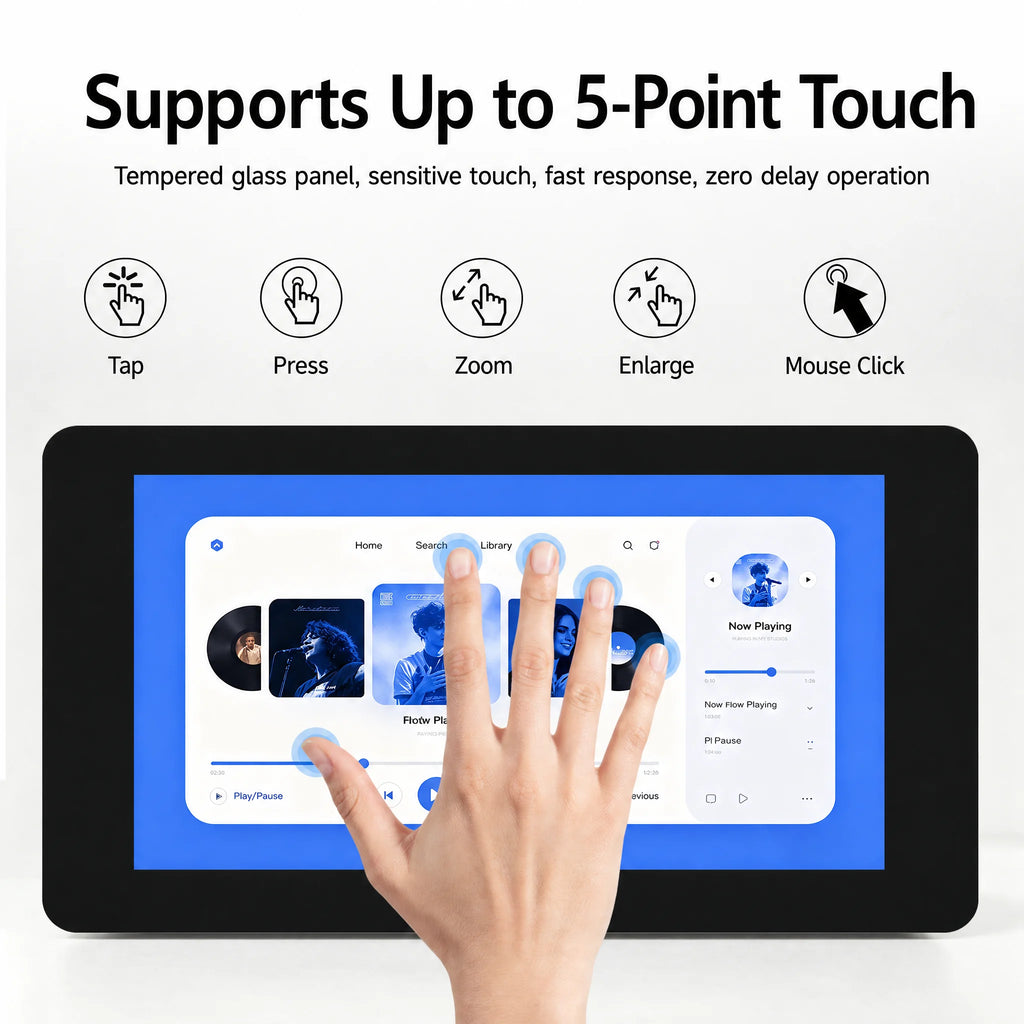 7 Inch DSI Touch Screen for Raspberry Pi 5 4B 3B+ 3B IPS Display 800*480 LCD MIPI CSI Cable With Standard Monitor for RPI 5 Pi5