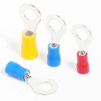 50PCS Ring Crimp Terminals Electrical Wire Connectors M4/M5/M6 Insulation Ferrule Lugs Quick Splice Cables For Connection Screw