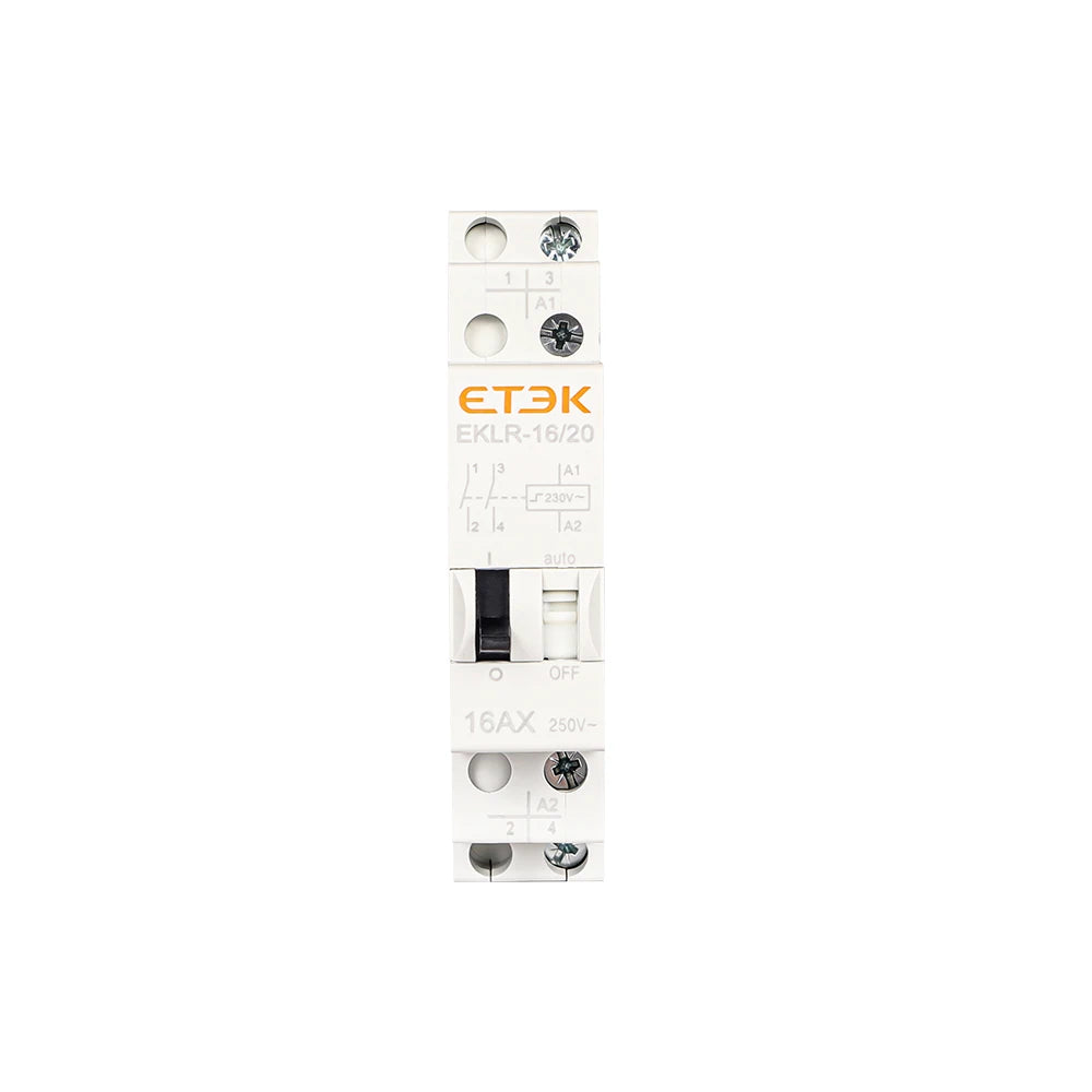 ETEC Impulse Bistable Latching Auto Control Relay Household 1P 2P 16A 1NO 2NO Coil 230V AC 110V DC EKLR