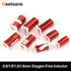 GEELOANE 0.8/1.0/1.5/1.6mm Iron Core 4N Oxygen-Free Coppe Inductor Sheet Cored Copper Coil Inductors Frequency Divider 0.2-8.0MH