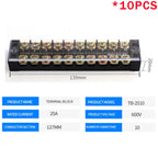 10PCS 600V 15A Barrier Strip Terminal Block Wire Connector TB-1503 TB1504 TB1505 TB1506 TB-1510 TB-1512 TB-2503-2504-2506-2508