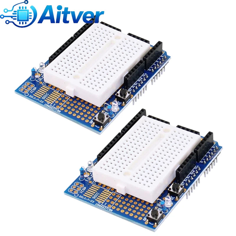 UNO Proto Shield Prototype Expansion Board with SYB‑170 Mini Breadboard,DIY Prototype Shield Compatible with Arduino UNO R3
