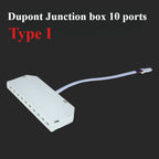 6 Ports 10 Ports Dupont Terminal Junction Box Hub Splitter Dupont 2/3P Male/Female Plug Cable Quick Line Connector For LED Strip