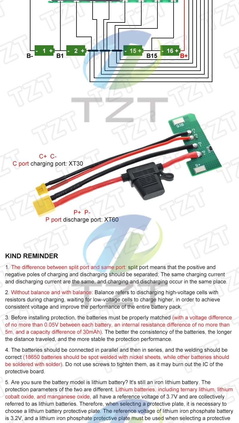 1/3PCS BMS 16S 60V 25A Lmo Ternary Li-ion Lithium 18650 Battery Charge Protection Board With Balance With Temperature Control