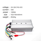 DC 24V-60V 500W 800W 1000W Brushless Motor Controller BLDC Driver With Hall Sensor For Electric Vehicles And Farm Machinery