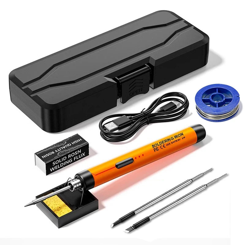 USB Soldering Iron Set Mini Small Soldering Iron Tool With 800mAh Lithium Battery Rechargeable Soldering Iron Set