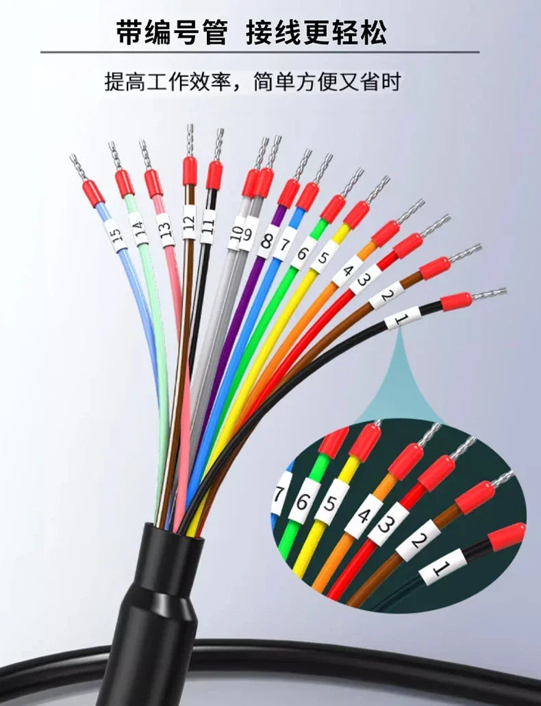 Industrial DB9 DB15 with Terminal Number Connector 9/15 Pin Male Female Single Head Cable Tube Grade Serial Port Connection Line