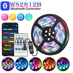 WS2812B LED Light Smart RGBIC LED Strip Light 1-30m DC5V Bluetooth App Control Magic Color Flexible Ribbon Lamp USB TV Backlight