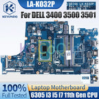 NEW For DELL Vostro 3400 3500 Inspiron 3501 Notebook Mainboard LA-K032P 07HC6F 06PGNJ I3 I5 I7-11TH CPU Laptop Motherboard Test