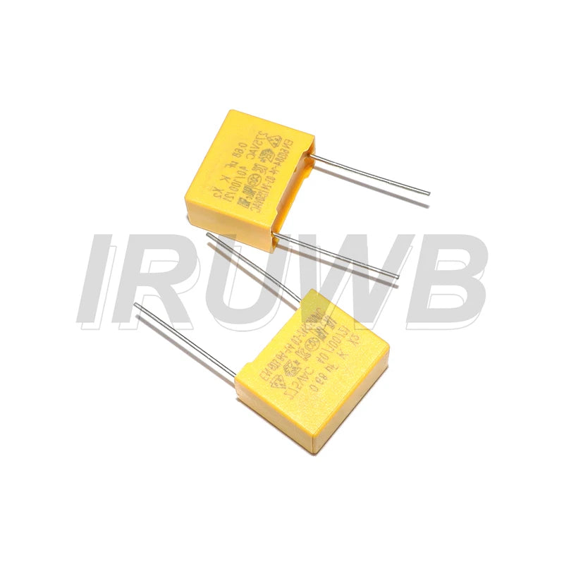 50pcs 275VAC 10Values Each 5pcs 1NF - 1UF Polypropylene Film X2 Safety Capacitor Assorted Kit