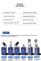 CNTD Micro Limit Switch C6N Series C6N‑101 C6N‑102 C6N‑111 C6N‑121 1NO1NC 10A 250V IP67 Waterproof For Automated Machinery