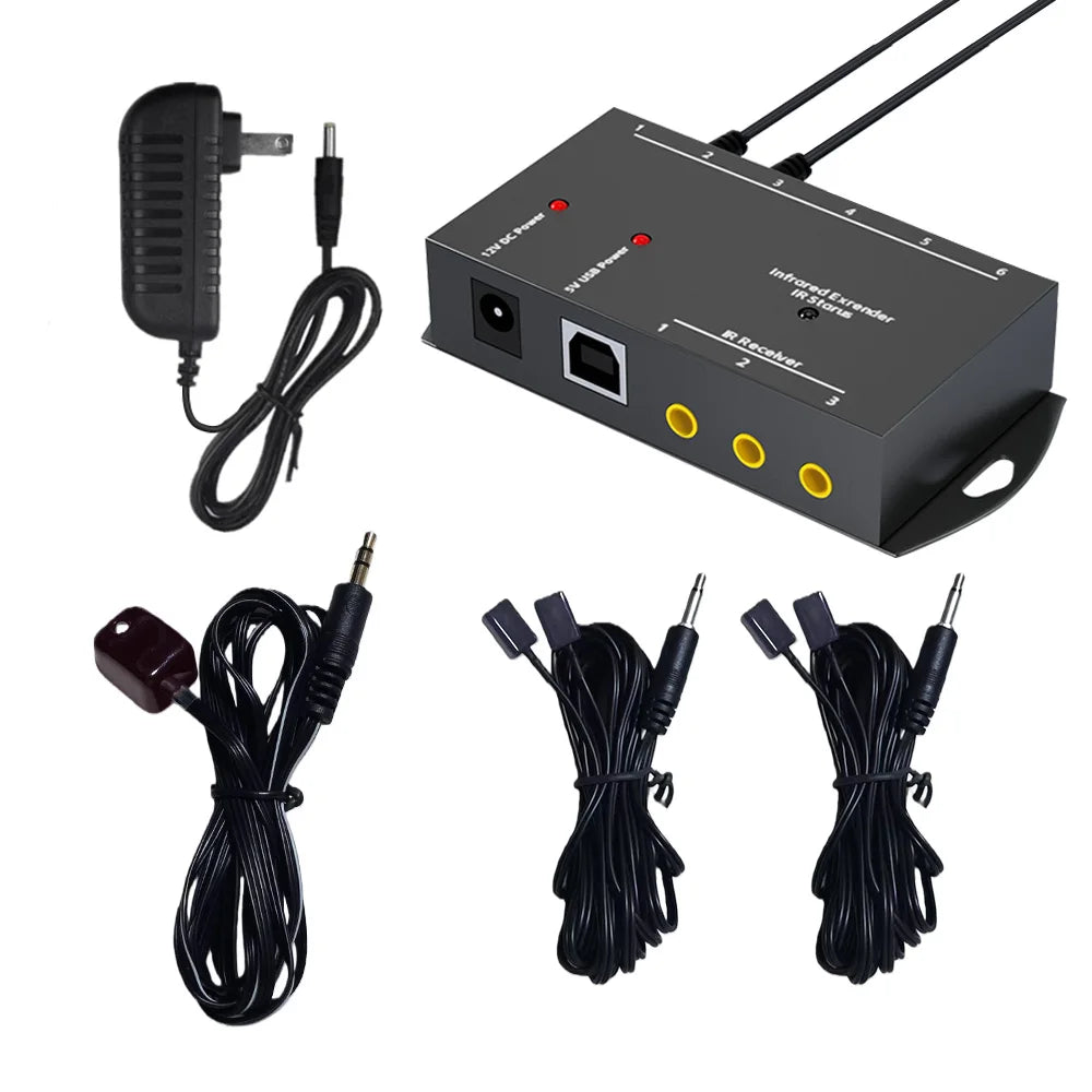 Infrared Repeater Extender Kit, Hidden IR Remote Extender Set, Suitable for Remote Control Extender Kit of Infrared Devices-LD