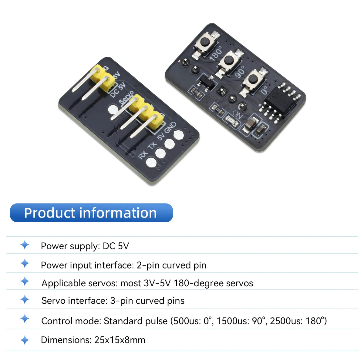 1PC Servo Motor Angle Test Module +1PC SG90 180 Degree Servo Motor For Arduino Robot DIY Electronic Components
