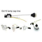 6pcs Gu10 Ceramic LED Spotlight Socket GU10 Halogen Bulb Base Lampholder 18cm Nylon Wire PV Wiring Terminal Junction Box