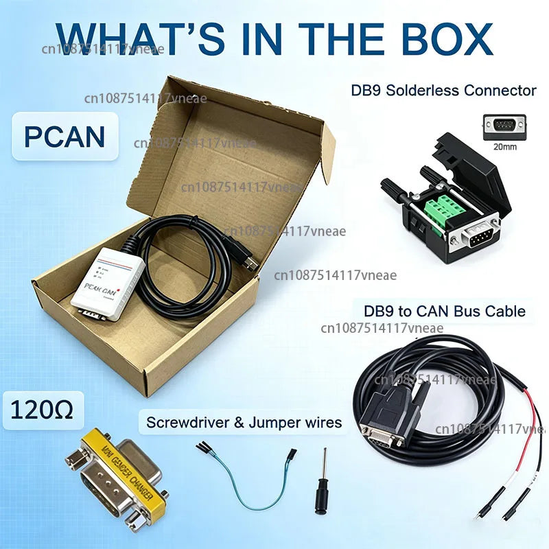 PCAN-USb Compatible with Original Peak Model Ipeh-002022/002021 PCAN Peak USB to CAN Bus Analyzer Tool CAN Bus Adapter PCAN-View