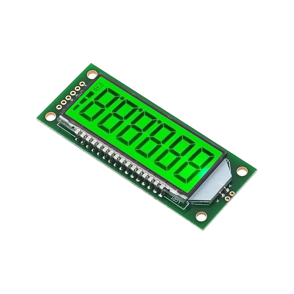 LCD Module 2.4 inch 6-Digit 7 Segment LCD Display Module HT1621 LCD Driver IC with Decimal Point White Backlight Green color