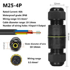 IP68 Waterproof Joint Wire Quick Connection Connector 2 3 4 Pin Solderless LED Lamp Electric Wiring Outdoor Rainproof Terminal